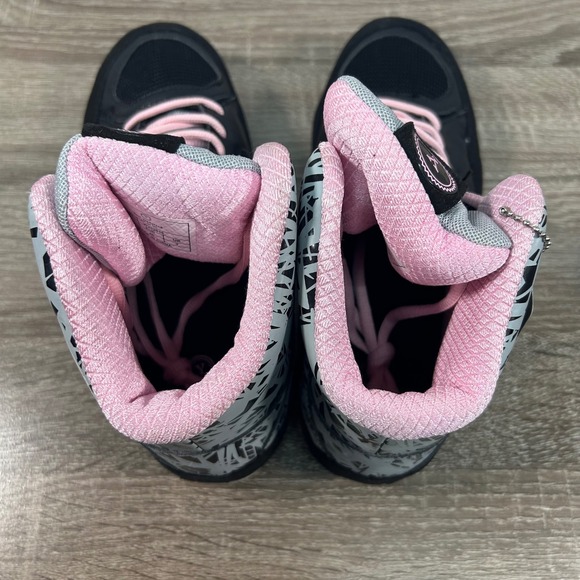 Yes! Athletics W202016 Womens Wrestling Shoes Black Grey Pink High Top Size 9 - Picture 6 of 8